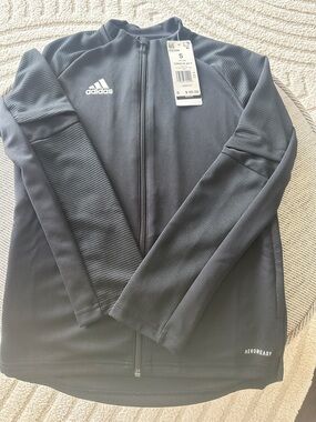 N E W adidas Black AeroReady Full-Zip Training Jacket